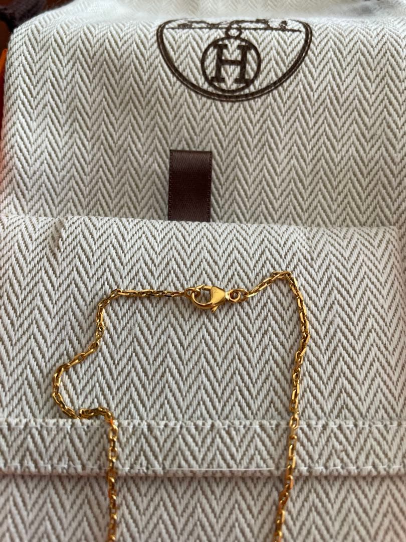 【美品】エルメス ミニポップHペンダント ニューゴールド