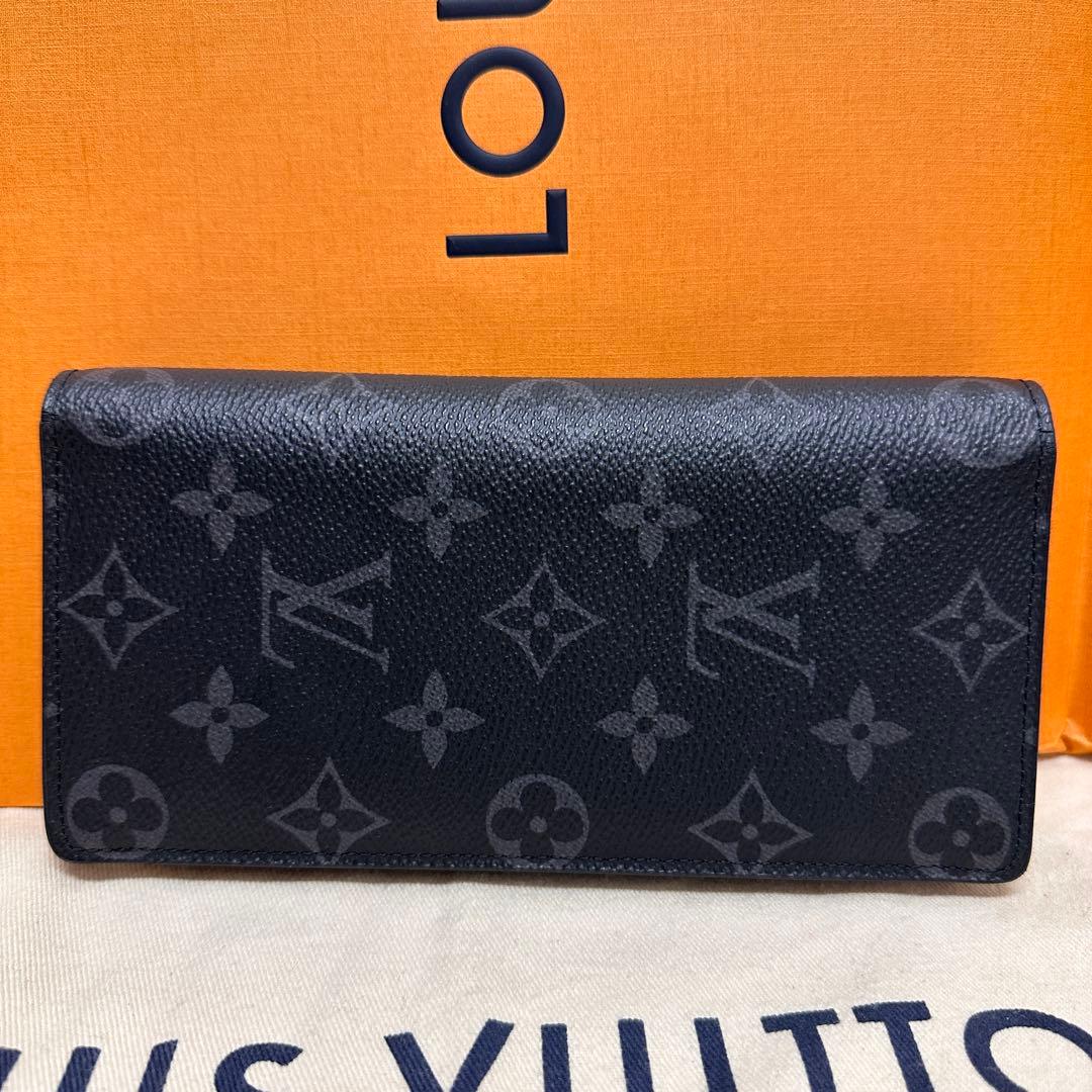 【使用わずか】ルイヴィトン長財布 モノグラム エクリプス ポルトフォイユ・ブラザ