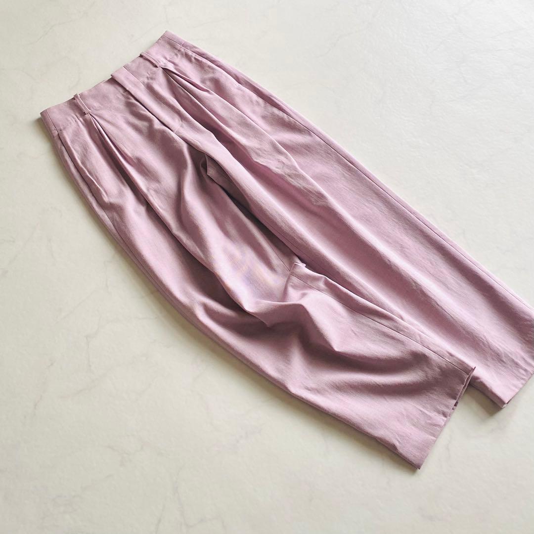 ebure ウール タック テーパード パンツ スラックス 日本製