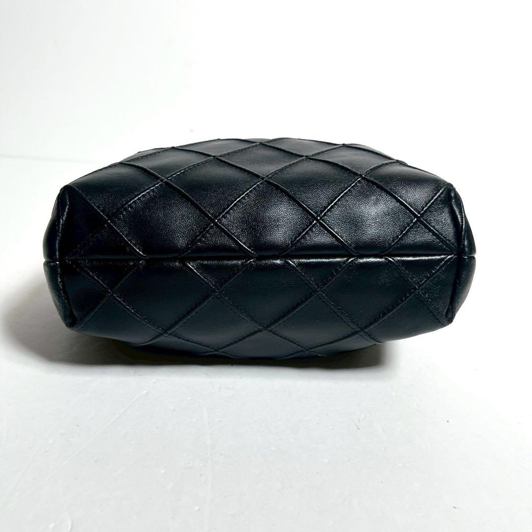 【国内正規品・極美品✨】トリーバーチ　フレミング　ミニドローストリングバッグ　黒