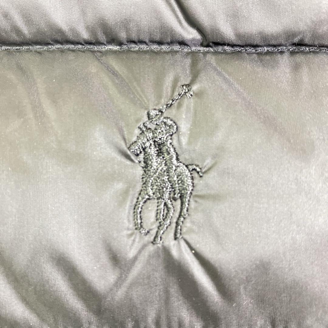 【美品】ポロラルフローレン ダウンベスト ブラック ポニーロゴ 刺繍 XS