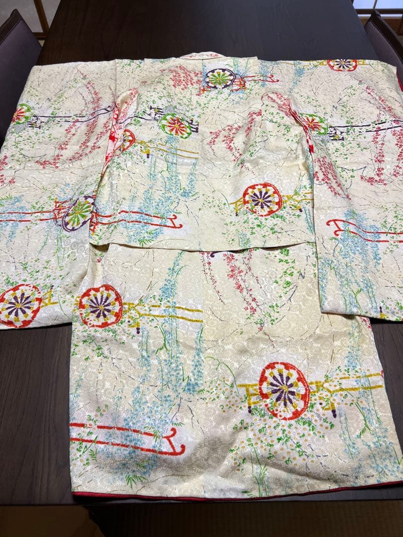 7歳　七五三　子ども振袖　子供着物　振袖　帯、長襦袢　セット