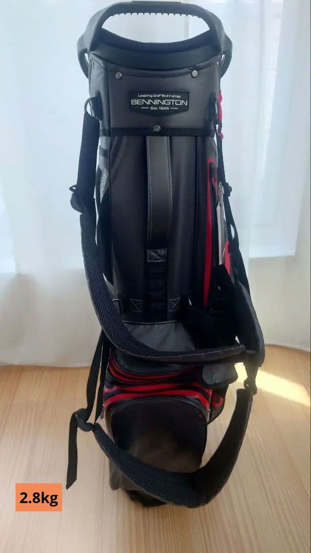 BENNINGTON ZONE キャディバッグ グレー/レッド14分割