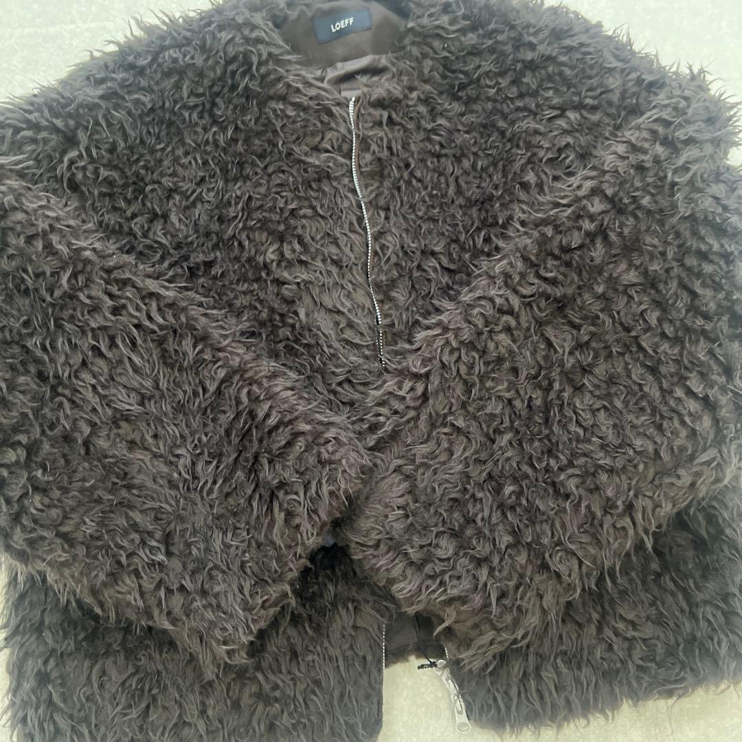 松*枝様 美品 LOEFF ロエフ　ワイルド ボア ブルゾン ブラウン ジャケッ