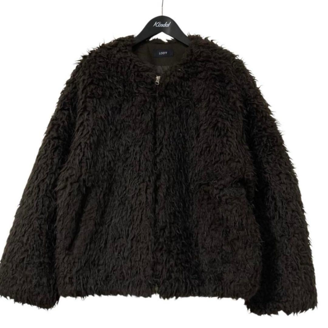 松*枝様 美品 LOEFF ロエフ　ワイルド ボア ブルゾン ブラウン ジャケッ