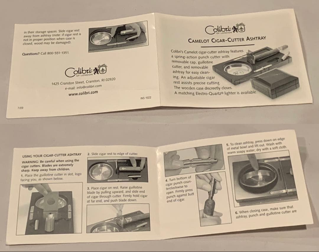 Colibri コリブリ 葉巻用灰皿 卓上ライターセット　シガーカッター