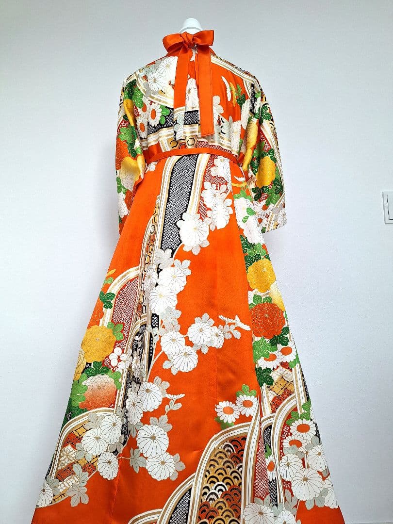 着物リメイクワンピース3636