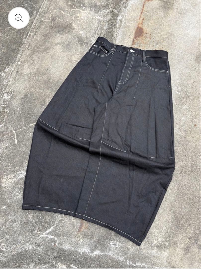 パンツ BELVET Pleated Wide-Leg Baggy Pants
