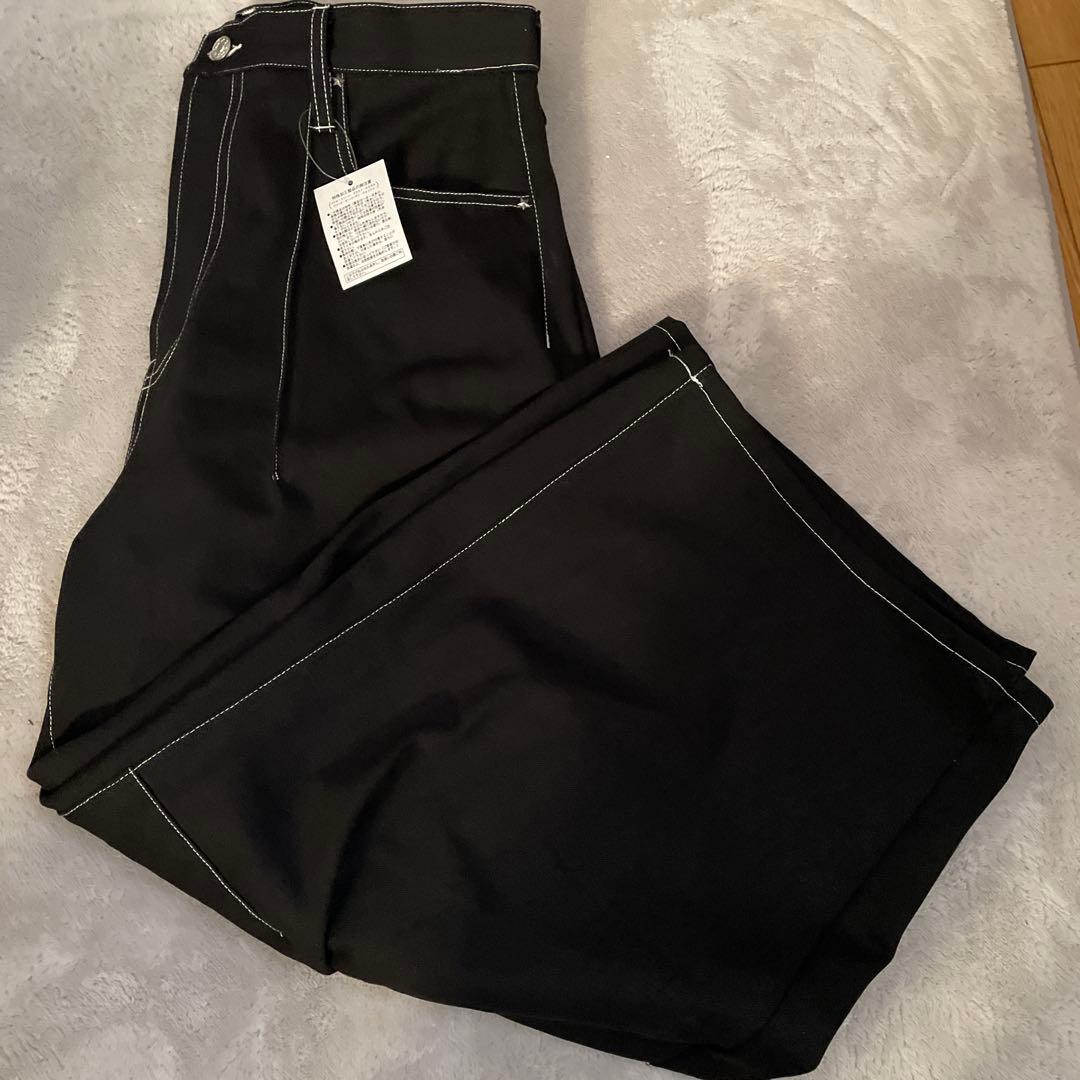 パンツ BELVET Pleated Wide-Leg Baggy Pants