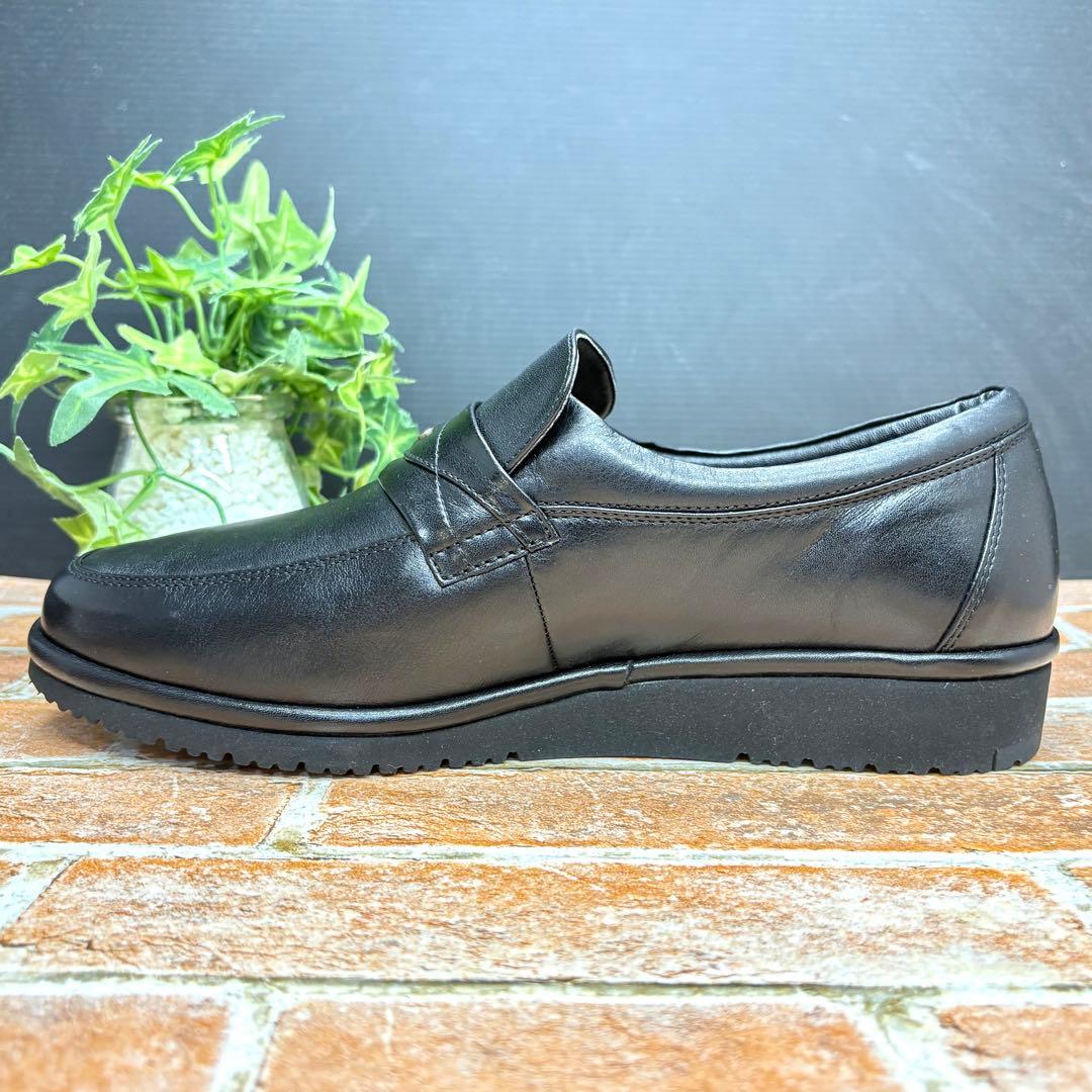 未使用✨pedala ペダラ レザースリッポン 24 ローファー ブラック 本革