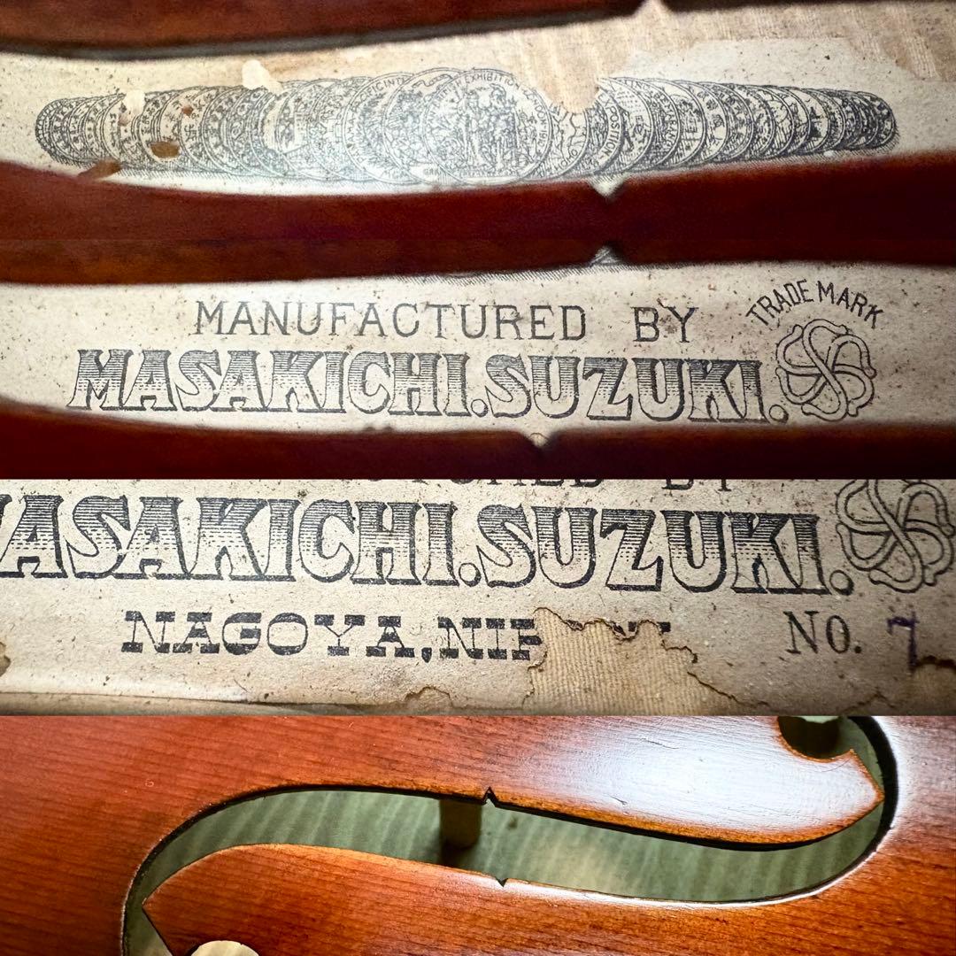 鈴木政吉 No.7 4/4 激虎杢 バイオリン 美品