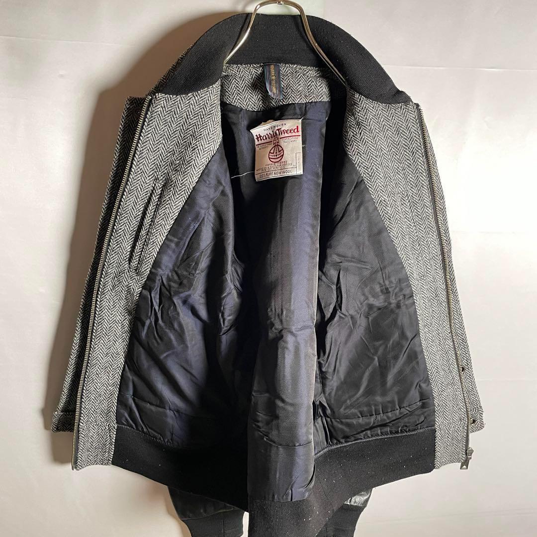 ミハラヤスヒロ　ハリスツイード　スタジャン　ヘリンボーン　牛革　M相当