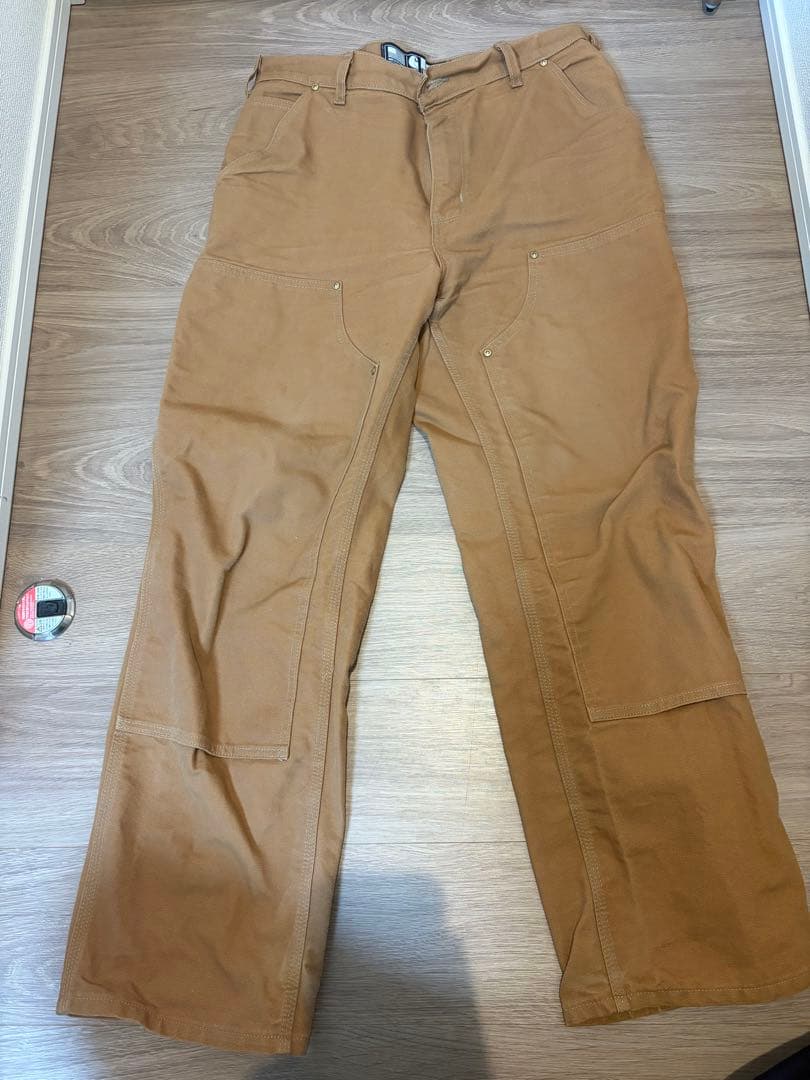 Carhartt ダックダブルワッペンフロントワークパンツ ダブルニー 34