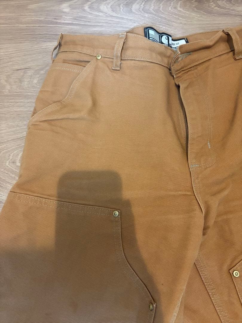 Carhartt ダックダブルワッペンフロントワークパンツ ダブルニー 34