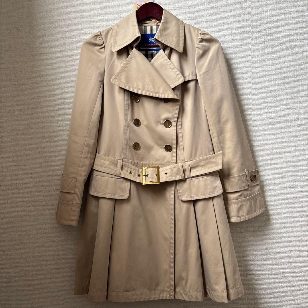 バーバリーブルーレーベル　トレンチコート　ノバチェック　３８　春