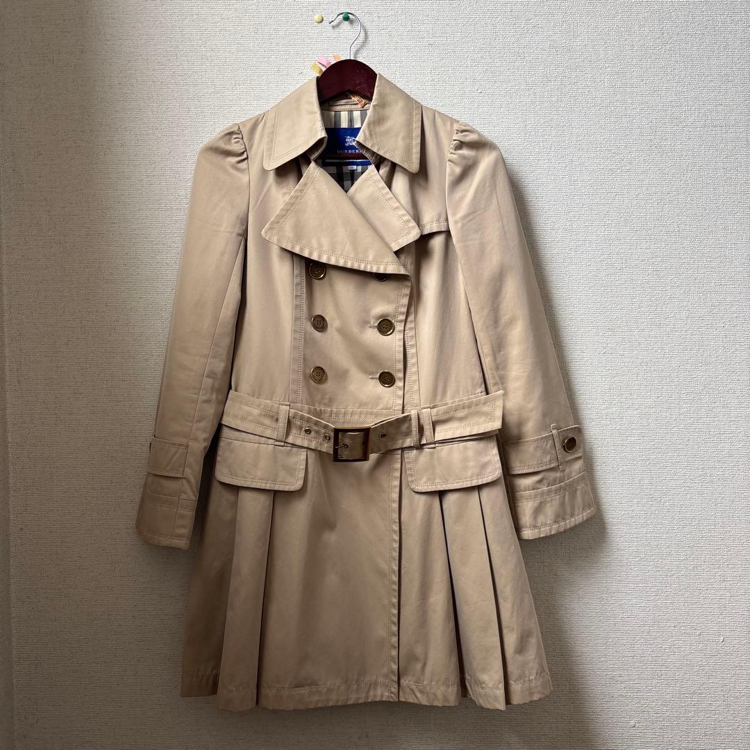 バーバリーブルーレーベル　トレンチコート　ノバチェック　３８　春