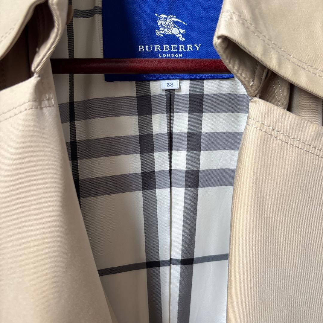 バーバリーブルーレーベル　トレンチコート　ノバチェック　３８　春