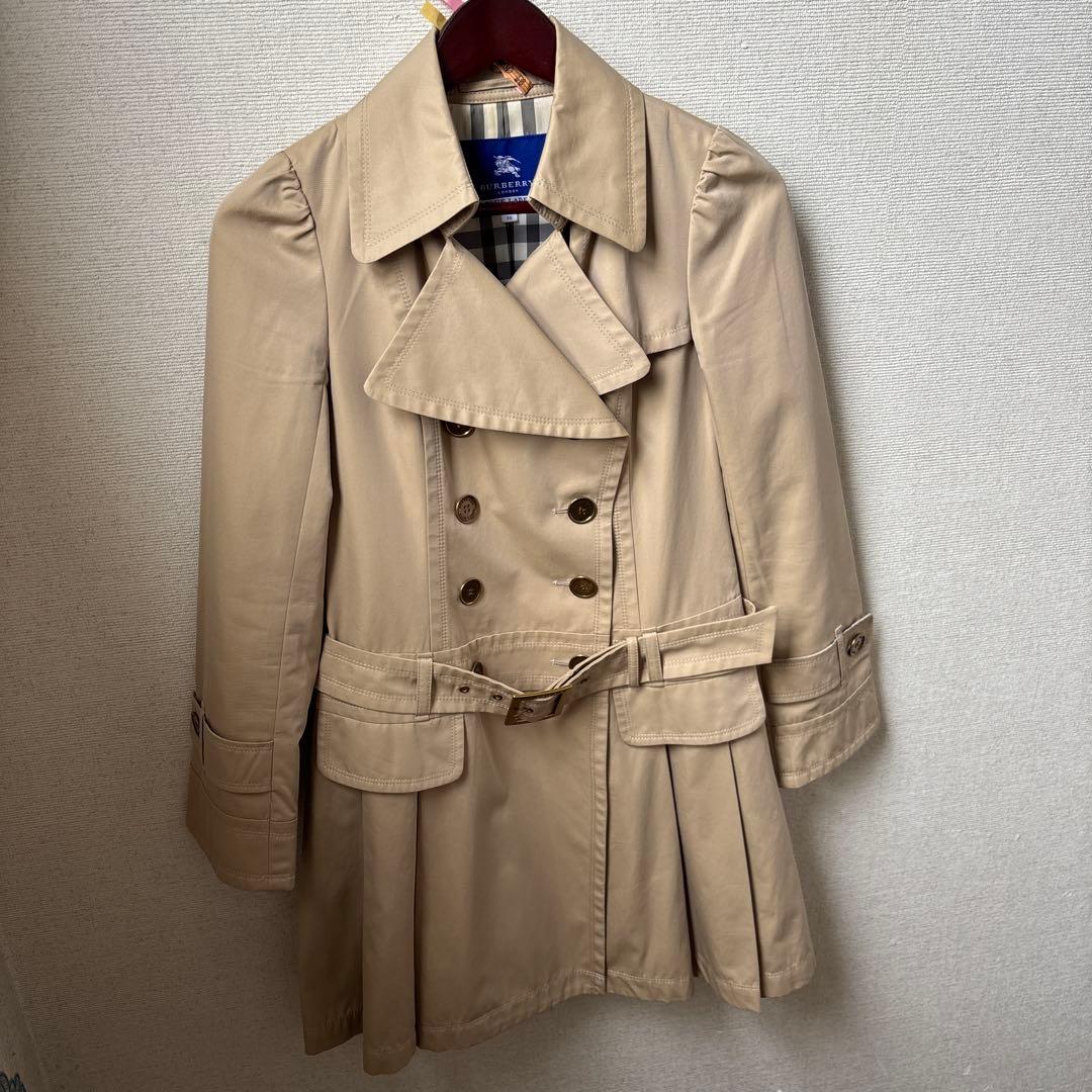 バーバリーブルーレーベル　トレンチコート　ノバチェック　３８　春