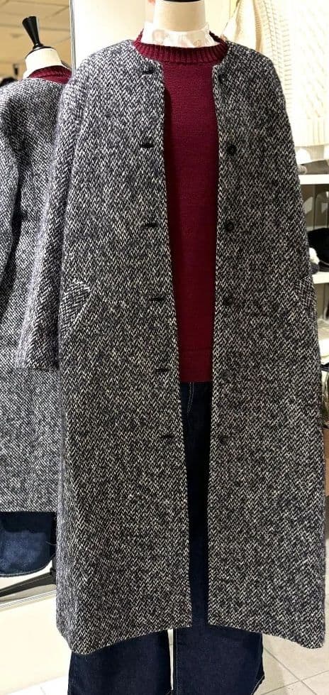 H＆ by POOL ヘリンボーンロングコート