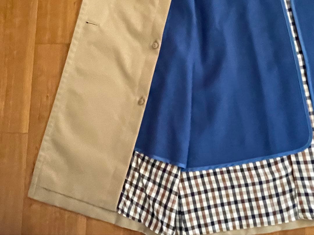 【約9号⭐︎サイズ8】アクアスキュータム ハニーベージュ ベーシックトレンチ極美品