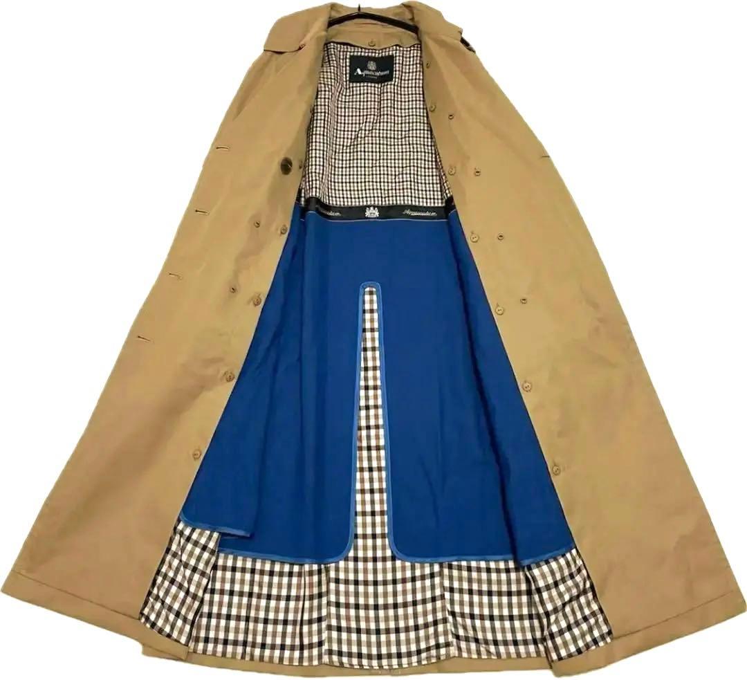 【約9号⭐︎サイズ8】アクアスキュータム ハニーベージュ ベーシックトレンチ極美品