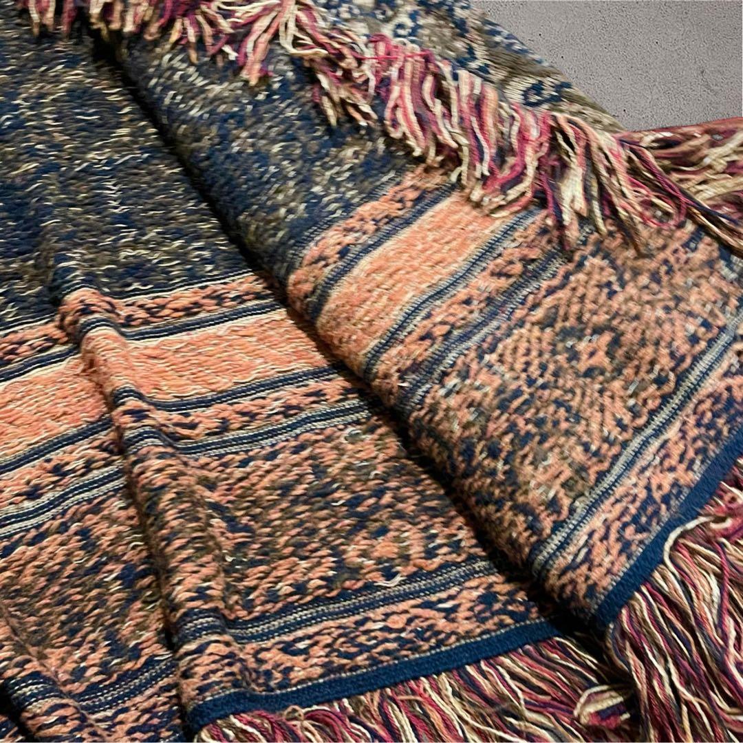 【希少】エトロ　ETRO ポンチョ　ペイズリー柄　カシミヤ　シルク