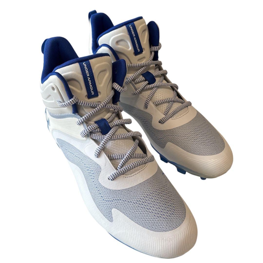 Under Armour スパイクハイカットホワイト/ブルー
