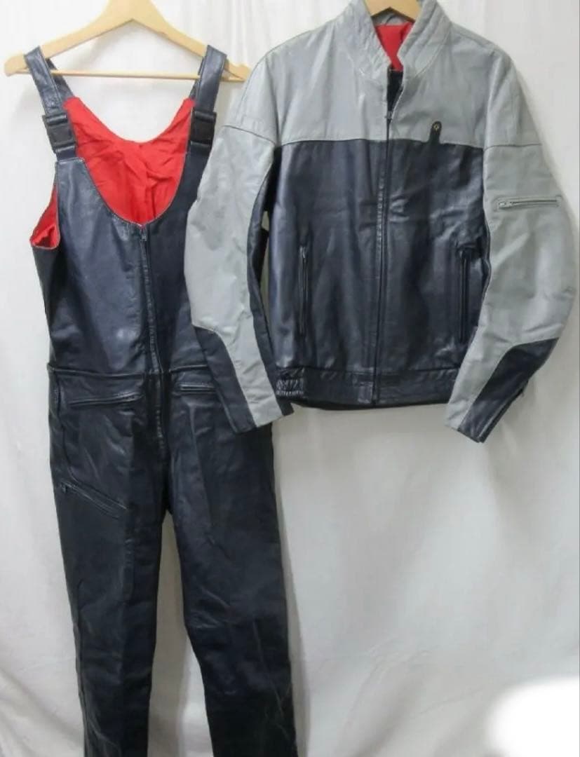 K*i様 レザージャケット上下革サルペットMOTORCYCLEオールインワ