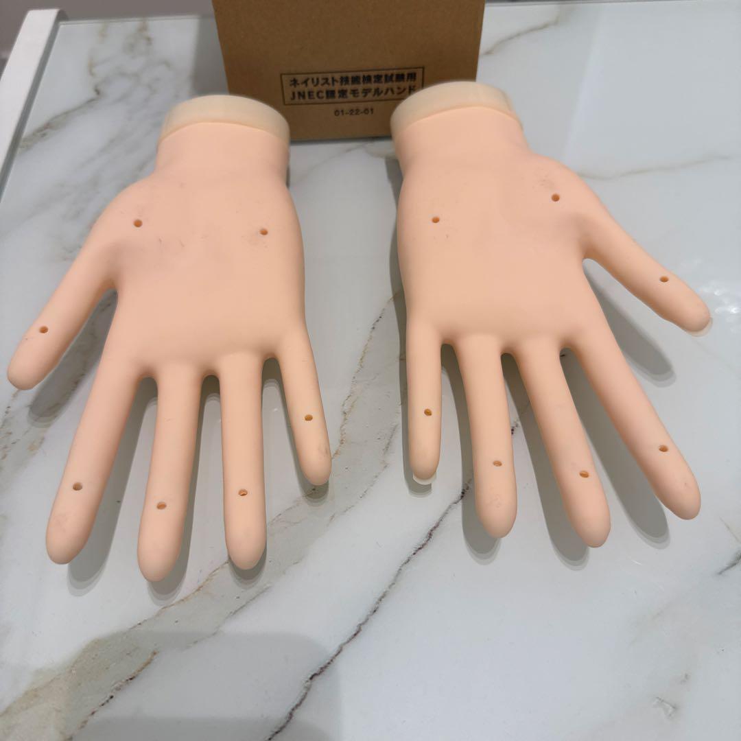 ネイリスト技能検定　JNEC認定モデルハンド　両手　ネイリスト検定　ジェル検定