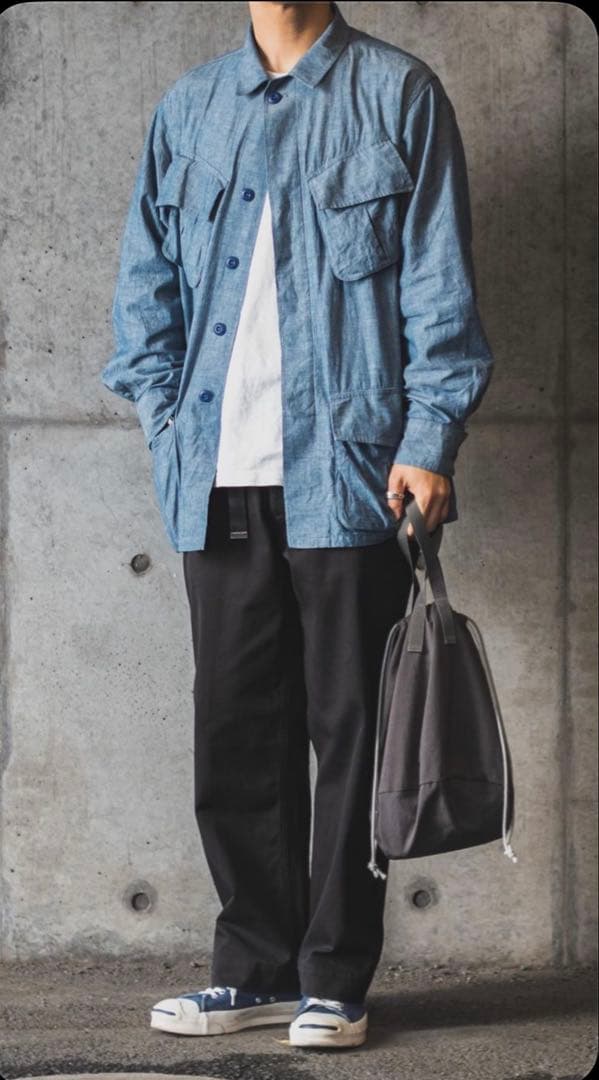 slow&coスロウ シャンブレーファティーグジャケット