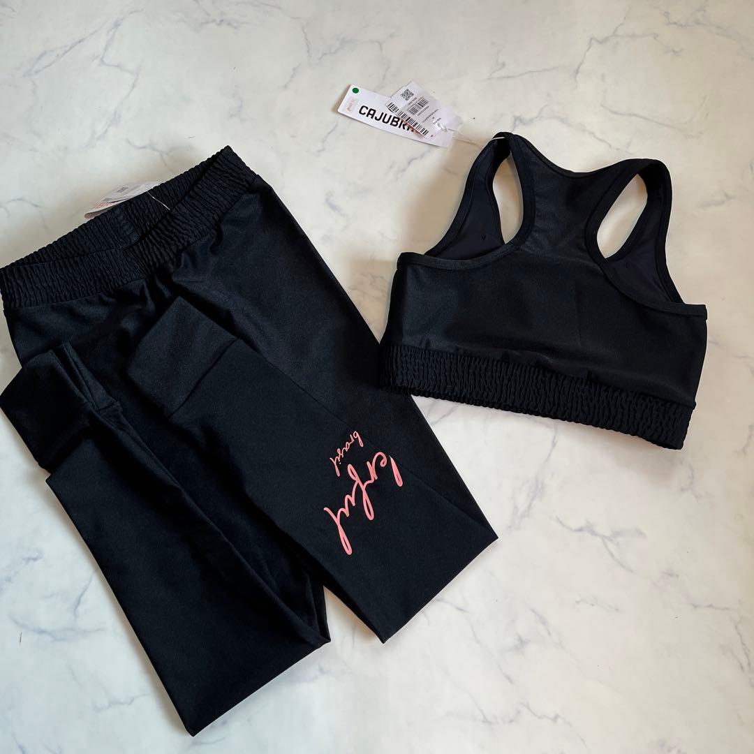 1点シミありCAJU BRASILヨガウェア3セット スポーツブラ レギンス新品