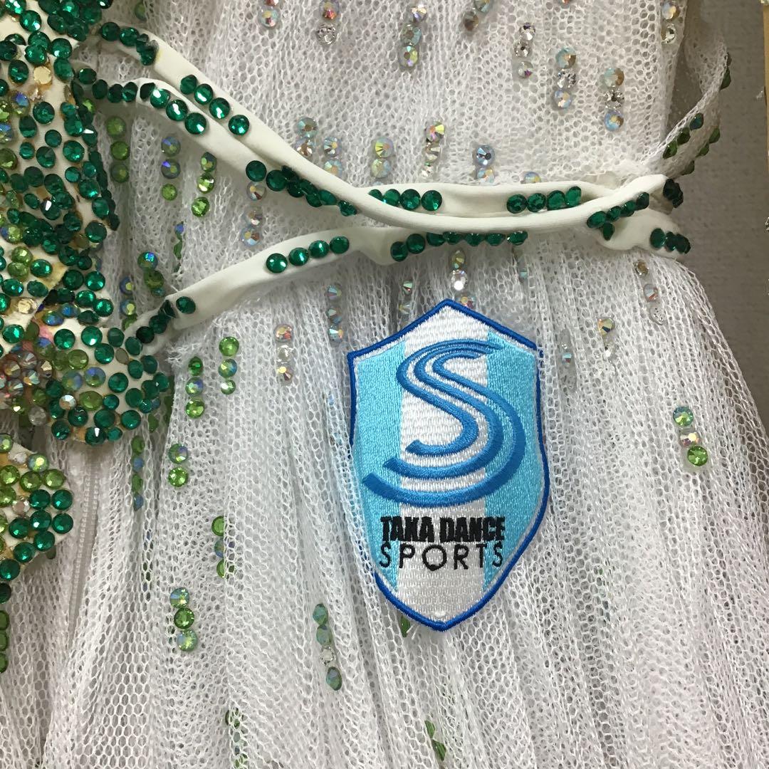 社交ダンスドレス　白　タカダンス