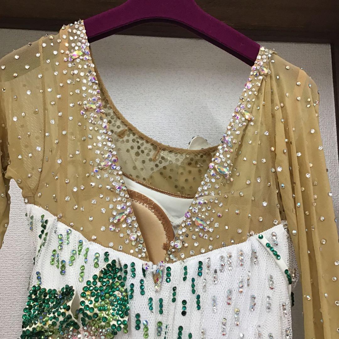 社交ダンスドレス　白　タカダンス