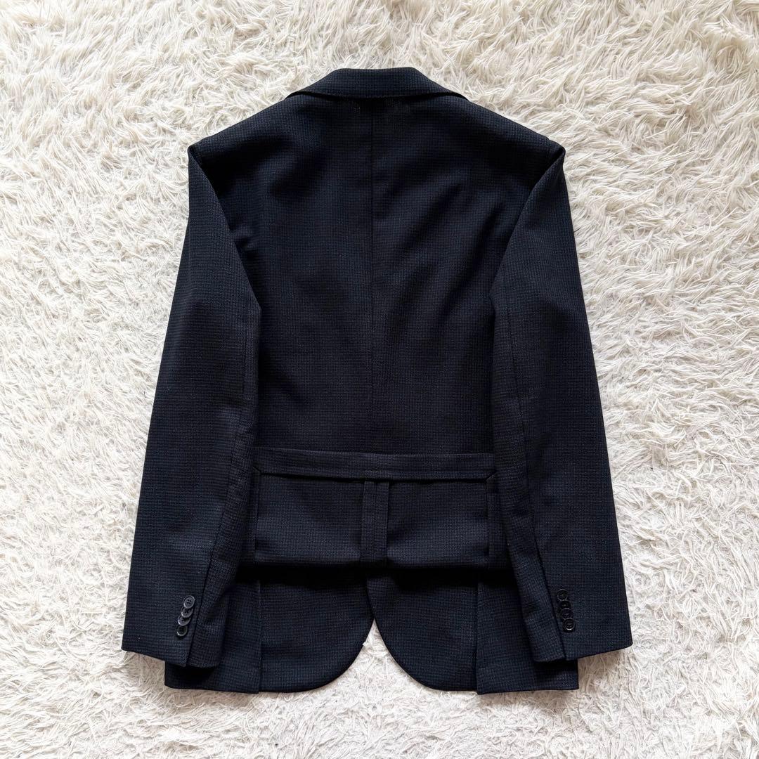 <美品>LARDINI ネイビー ウール ジャケット ブートニエール サイズ44