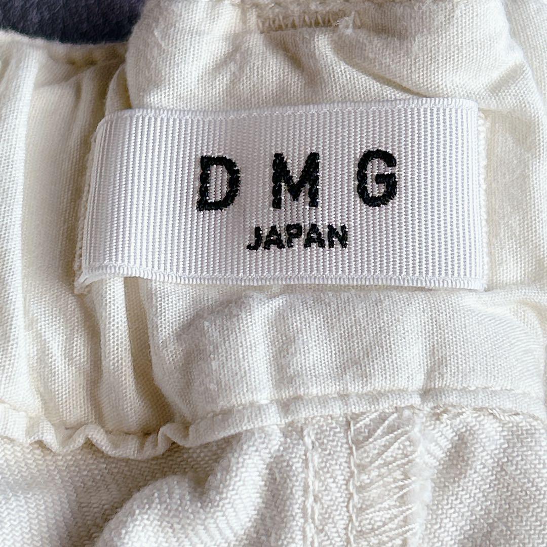 D.M.G ⿻ フレンチドリル アーモンドパンツ ルーズ 白 ボールパンツ 春