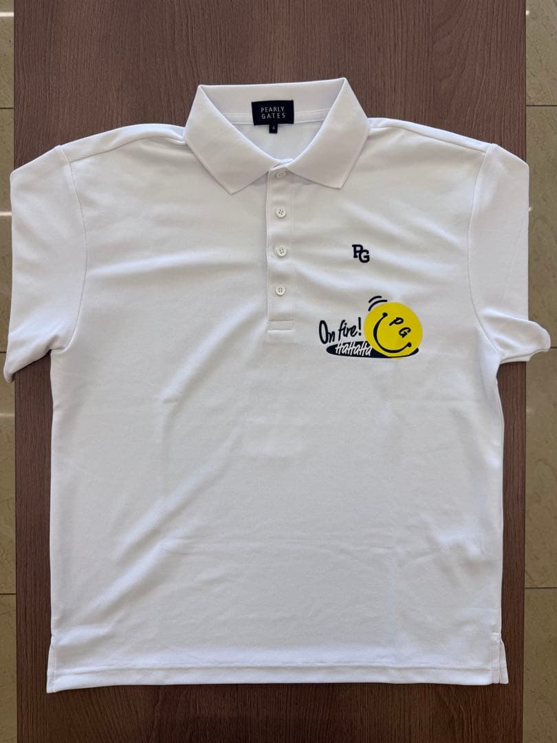 PEARLY GATES ポロシャツ ホワイト 4【中古】