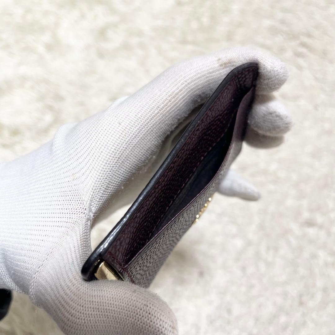 【美品】フェラガモ　マネークリップ　カードケース　レザー　黒　ダブル　ガンチーニ