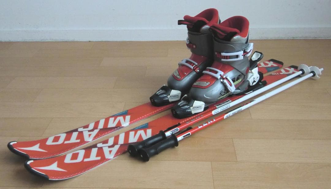 ■■送料無料■ATOMIC＋Hart■子供用スキーセット■110/21■WAX■