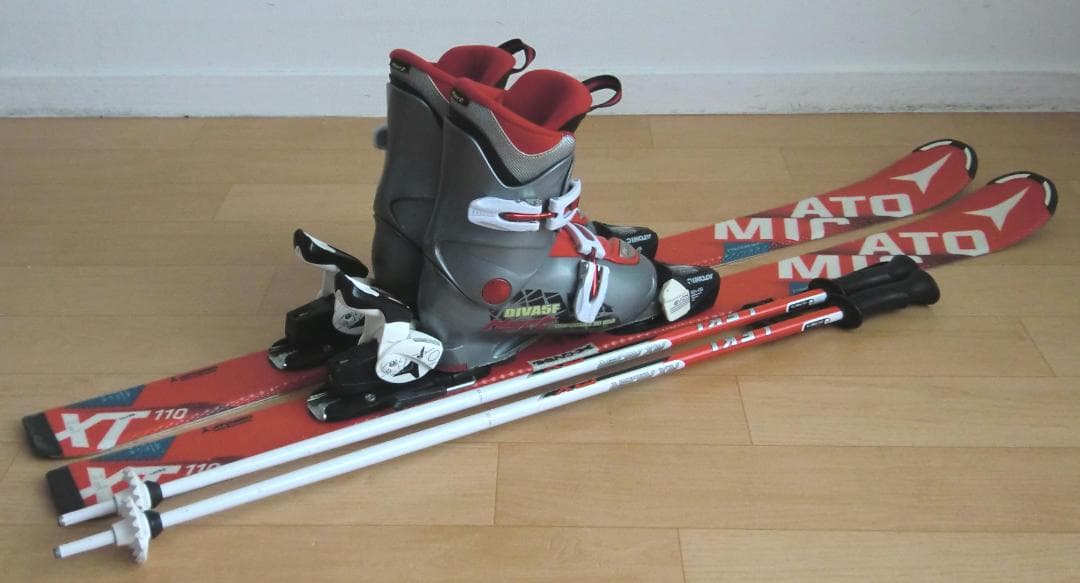 ■■送料無料■ATOMIC＋Hart■子供用スキーセット■110/21■WAX■