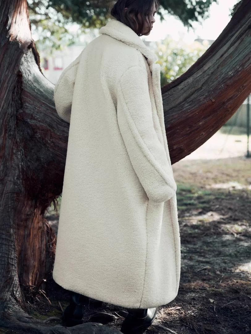 ZARA ロング丈ボアコート ロングコート XS