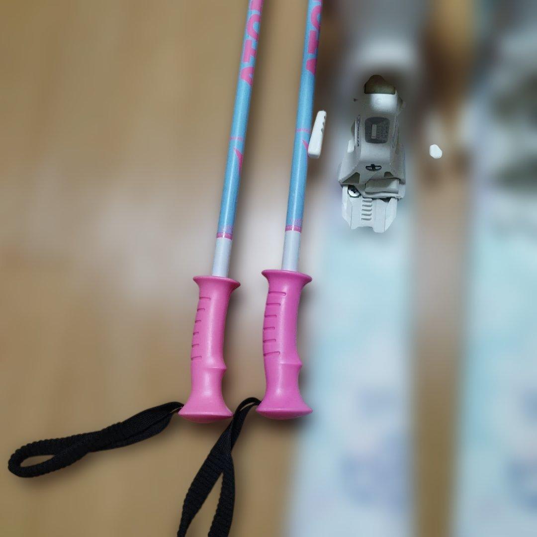 スキー板120、ポール、ブーツ3点セット