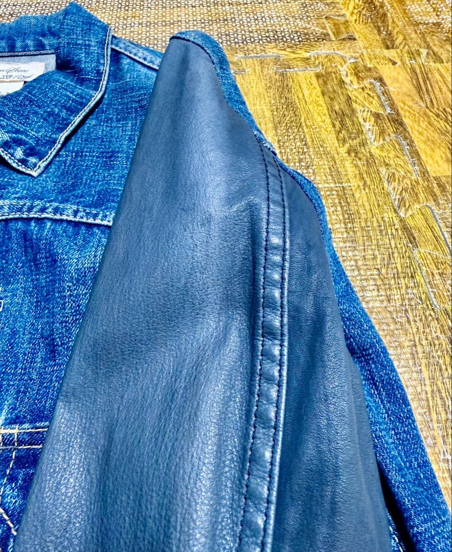 T*M様 REMI RELIEF ファースト針刺し袖レザーデニムジャケット《 S