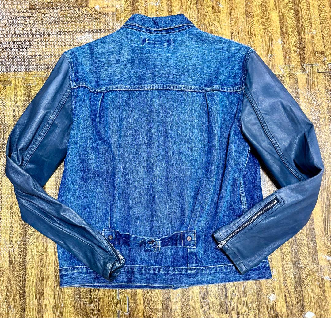 T*M様 REMI RELIEF ファースト針刺し袖レザーデニムジャケット《 S