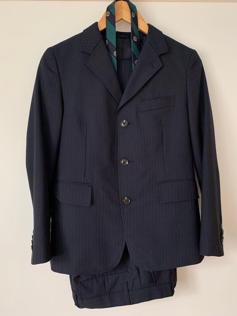 ジェイプレス　フォーマルスーツ上下　150cm 濃紺　ストライプ　ネクタイ付