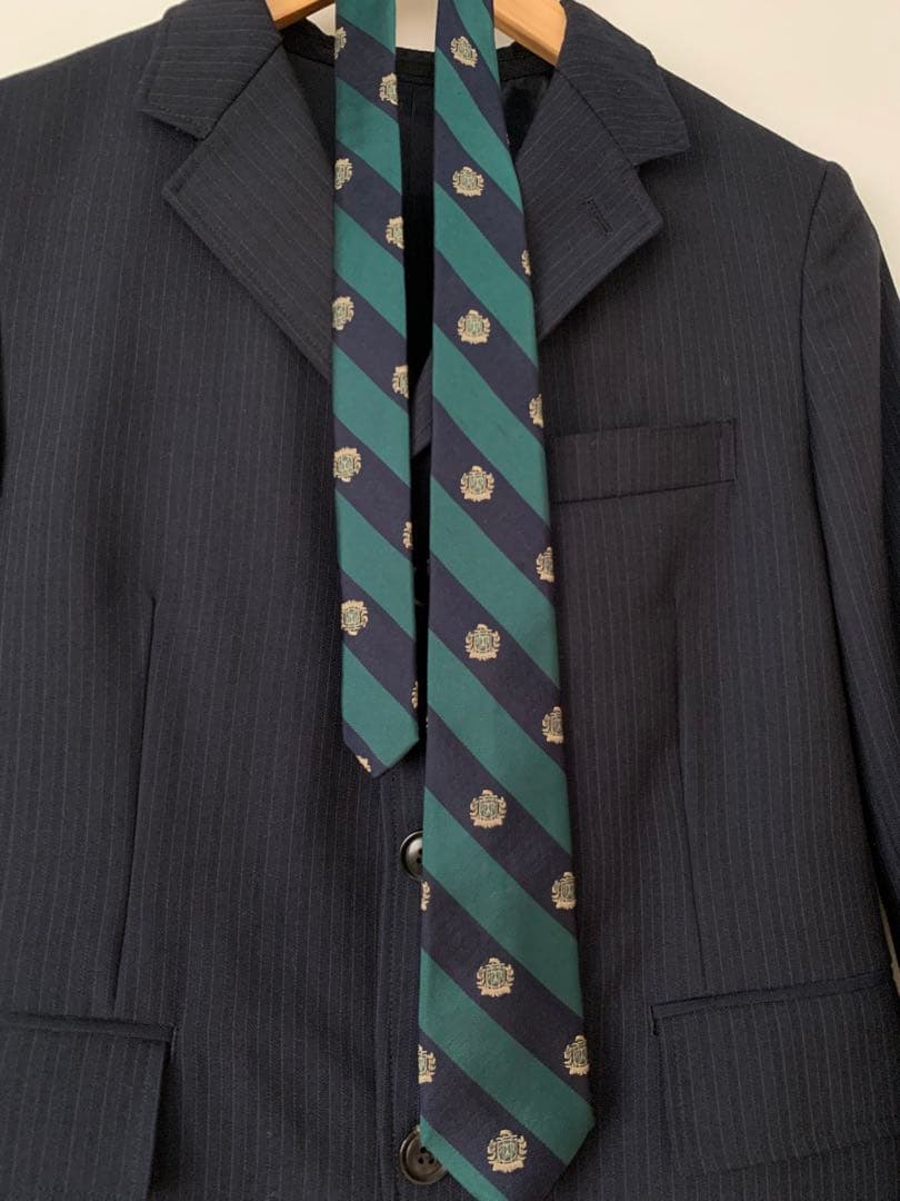 ジェイプレス　フォーマルスーツ上下　150cm 濃紺　ストライプ　ネクタイ付