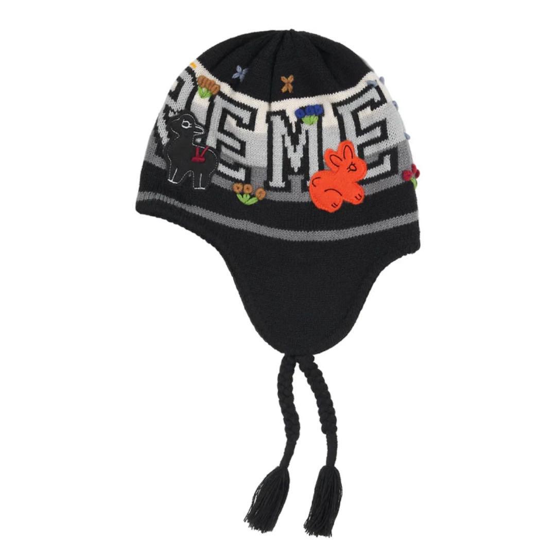 帽子 supreme Felt Applique Earflap Beanie