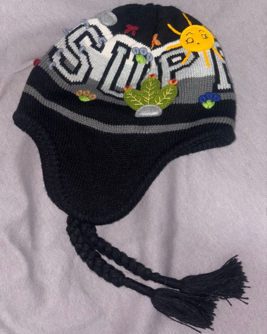 帽子 supreme Felt Applique Earflap Beanie