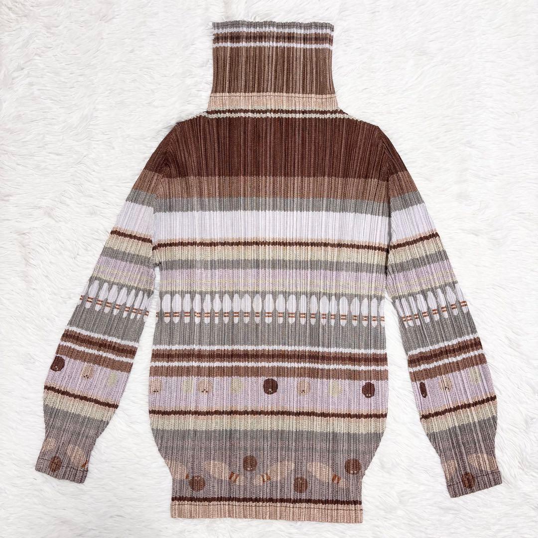 美品　プリーツプリーズ　希少　ボーリング　長袖　ハイネック　変形　サイズ3