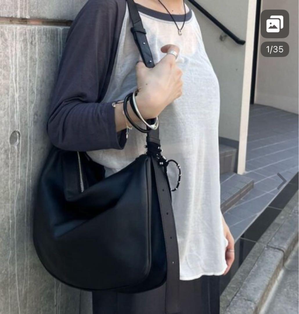 【ear PAPILLONNER】スワローマチショルダーバッグ　ブラック