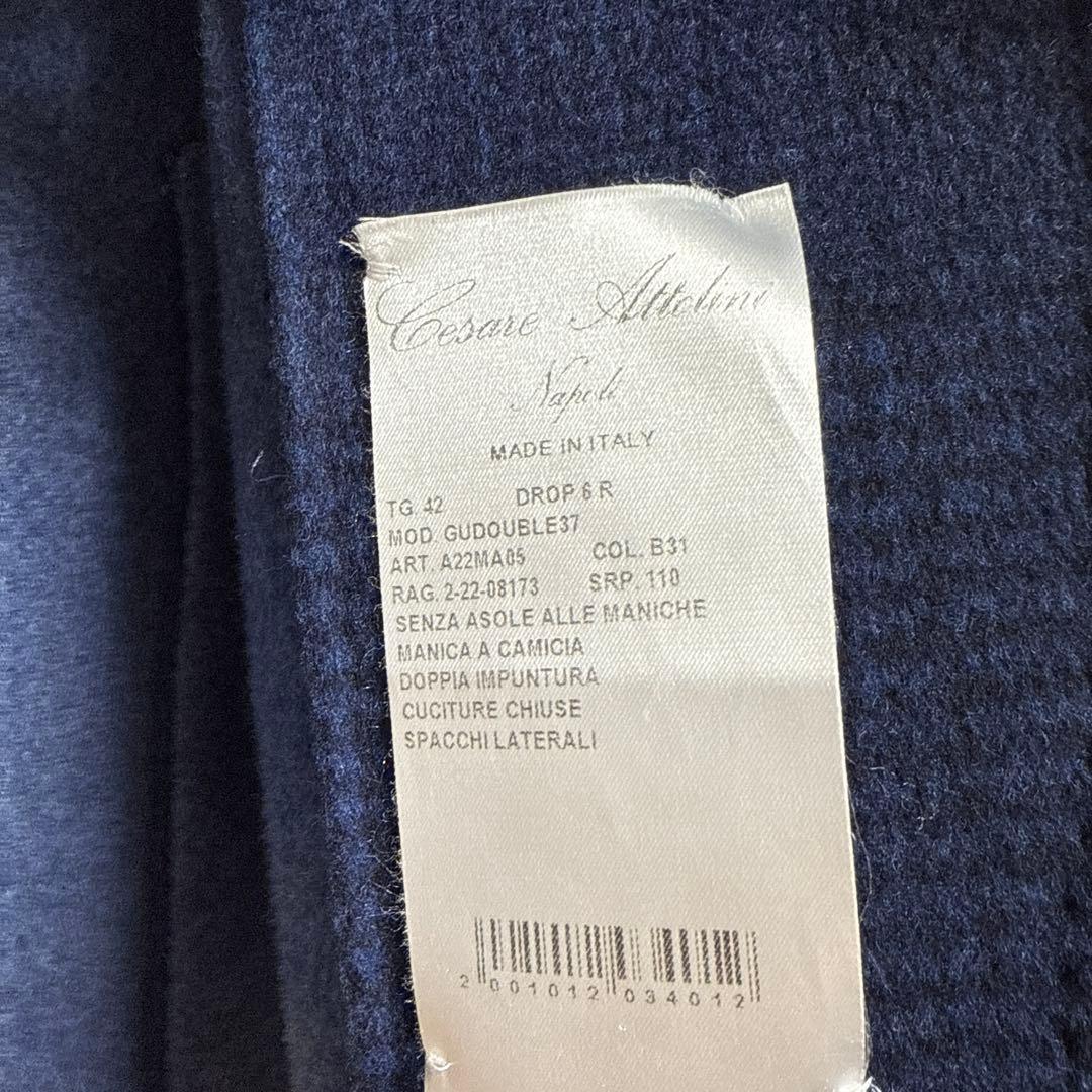 Cesare Attolini ネイビー テーラードジャケット TG 42
